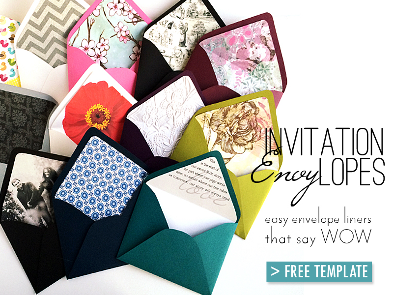 Easy DIY Envelope Liners | Download & Print