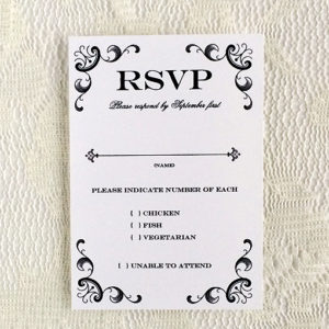 Vintage iron and lace wedding rsvp template | Download & Print