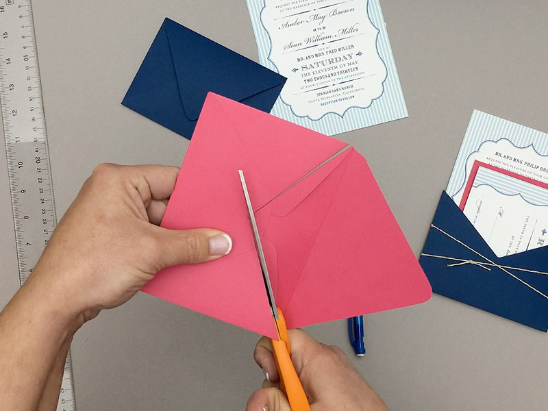 Turn envelope into DIY wedding invitation pocket | Download & Print