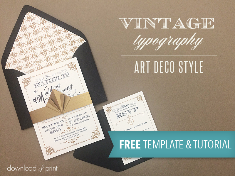 Free DIY Vintage Wedding Invitation template | Download & Print