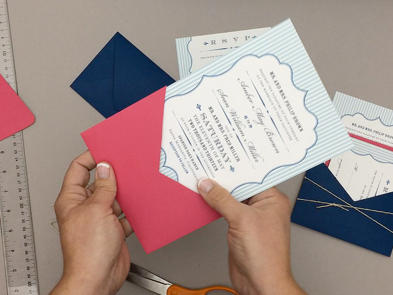 Wedding hack: turn envelope into invitation pocket | Download & Print