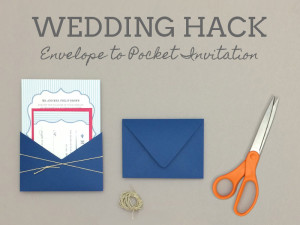 How-to turn envelope into wedding invitation pocket | Download & Print