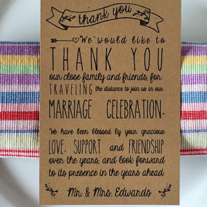 Doodle Love DIY wedding Thank You card | Download & Print