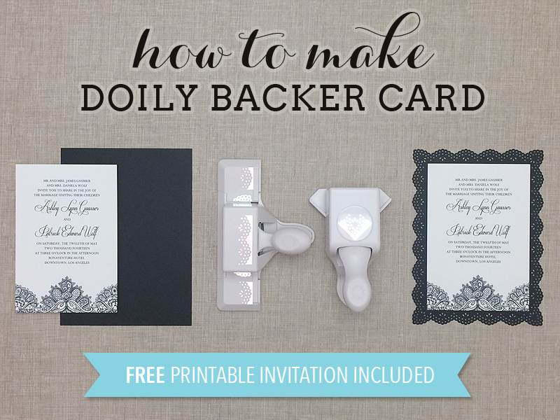 DIY Doily Backer Card with Free Lace Wedding Invitation Template | Download & Print