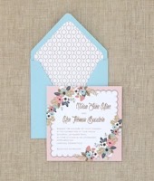 Artisan Botanical Square Invitation