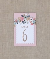 Artisan Botanical Table Number