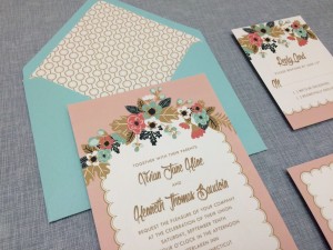 DIY vintage floral wedding invitation | Download & Print