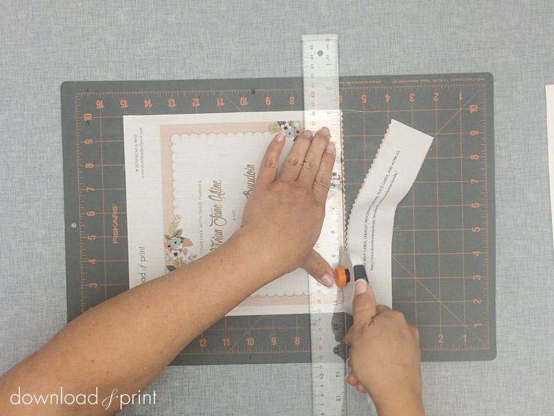 Trim photo fabric paper to hanky size | Download & Print