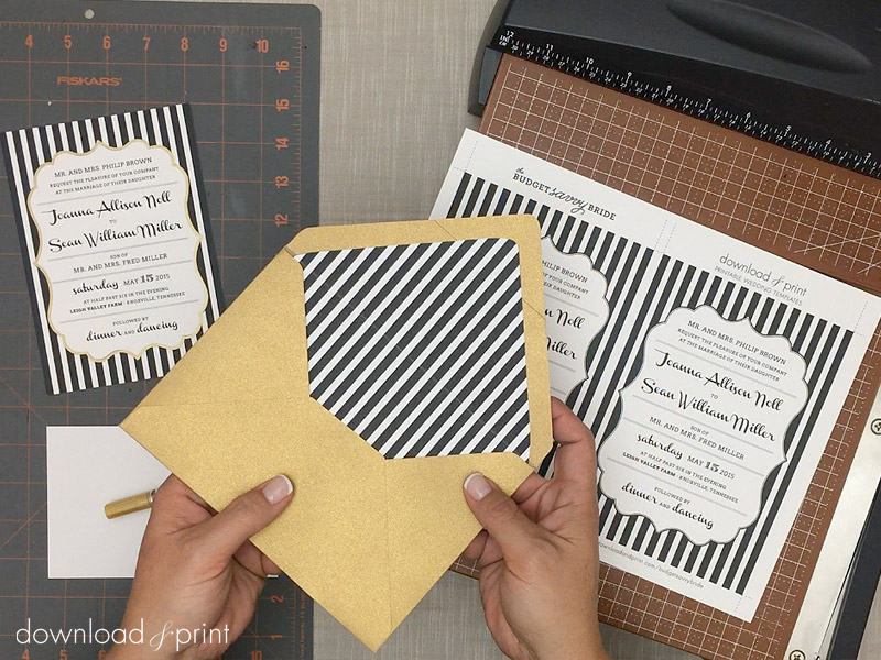 DIY envelope liner | Download & Print