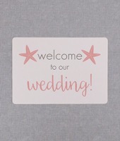 Katherine Starfish Beach Wedding Day Sign