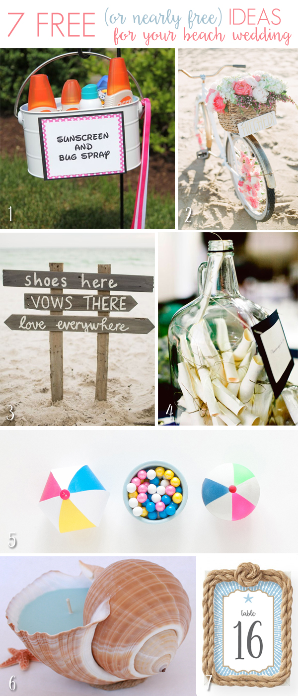 7 cheap ideas for a beach wedding | Downoad & Print
