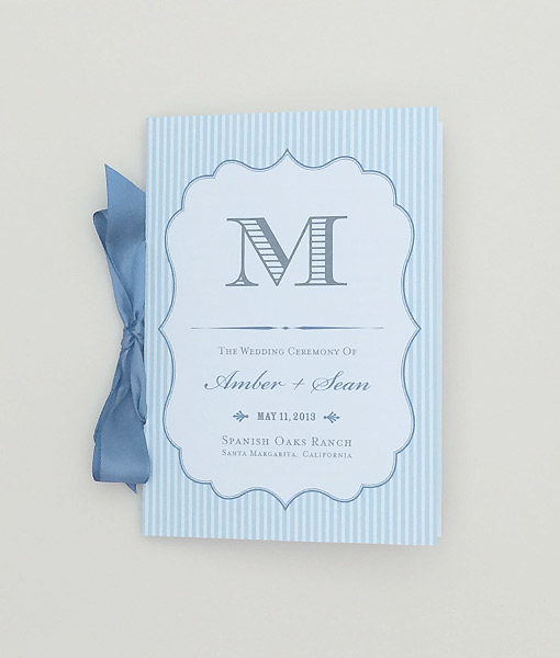 Diy Vintage Stripe Ceremony Program Booklet Download Print