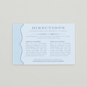 DIY vintage stripe wedding enclosure card in 5 colors | Download & Print