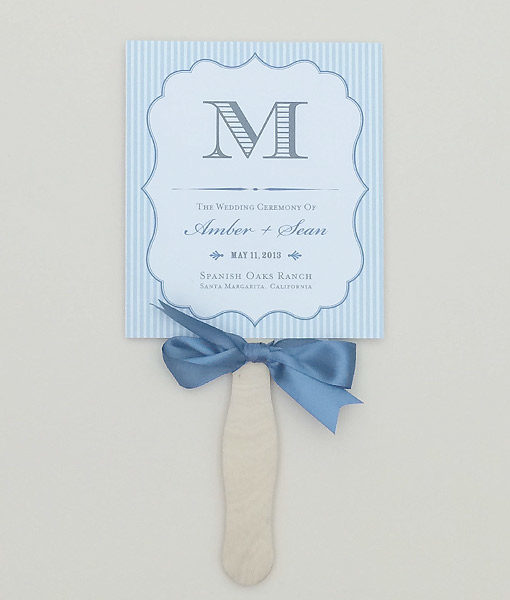 Diy Vintage Stripe Paddle Fan Program Download Print