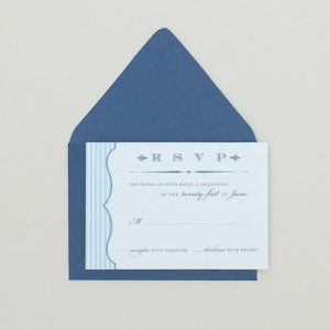 DIY Vintage stripe wedding RSVP card in 5 colors | Download & Print