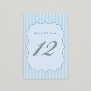 Printable wedding table numbers with vintage stripes | Download & Print