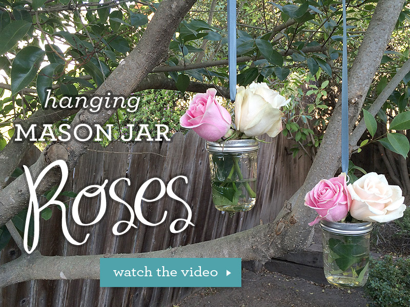 DIY hanging mason jar vase | Download & Print