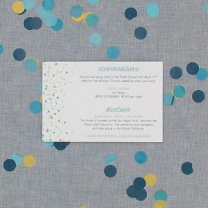 DIY wedding enclosure card with whimsical dots | Download & Print