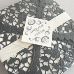 Vintage Iron & Lace Doily Invitation Pouch