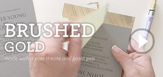 DIY Brushed Gold Wedding Invitation | Download & Print