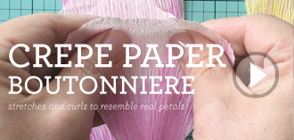DIY crepe paper boutonniere | Download & Print
