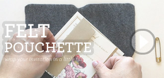 Felt Pouchette DIY Wedding Invitation | Download & Print