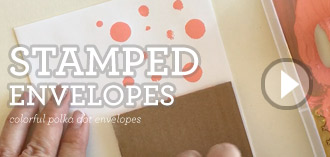 DIY hand stamped polka dot envelopes | Download & Print