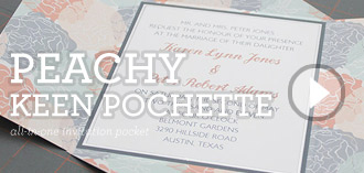 Peachy Keen DIY Wedding Invitation Pocket | Download & Print