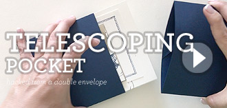 Telescoping pocket DIY wedding invitation | Download & Print
