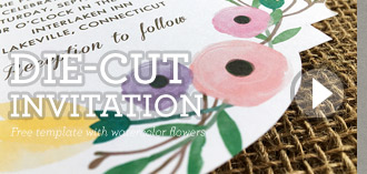 free wedding invitation with watercolor flowers | Download & Print