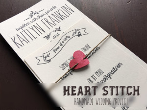 DIY paper heart wedding invitation belly band | Download & Print