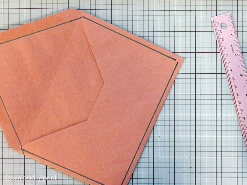 DIY wrapping paper envelope liner | Download & Print
