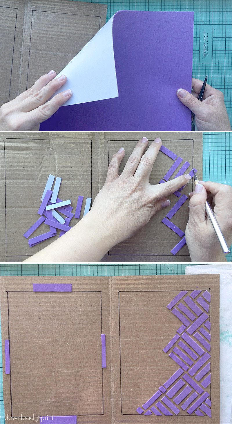Create design from craft foam for DIY printed envelopes | Download & Print