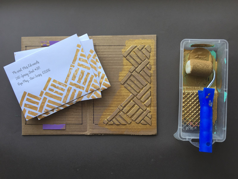 DIY Colorful Stenciled Envelopes