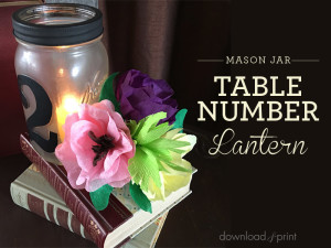 DIY Frosted Latern Table Number | Download & Print