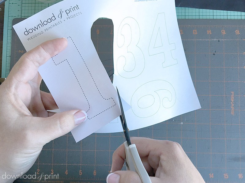 Cut out DIY table numbers | Download & Print