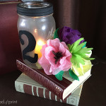 Frosted Table Number Lantern