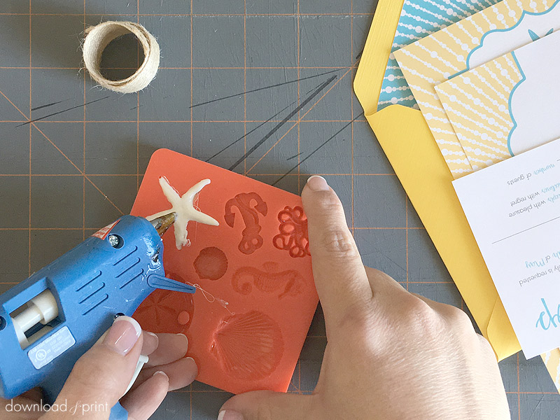 Starfish belly band using Mod Podge | Download & Print