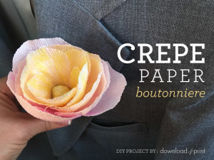 DIY crepe paper wedding flowers | Download & Print