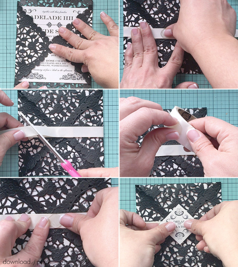 DIY Vintage Iron Wedding Invitation