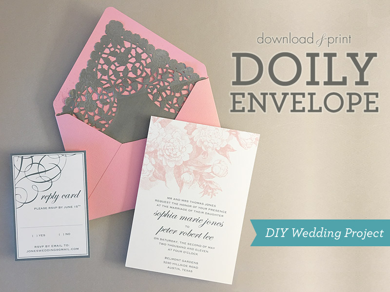 DIY doily envelope liners | Download & Print