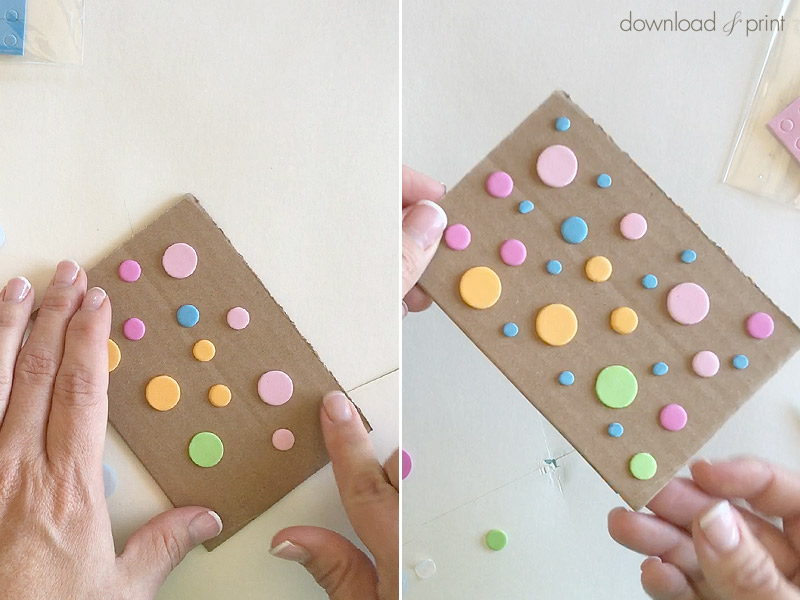 Create stencil with foam dots for DIY printed envelopes | Download & Print