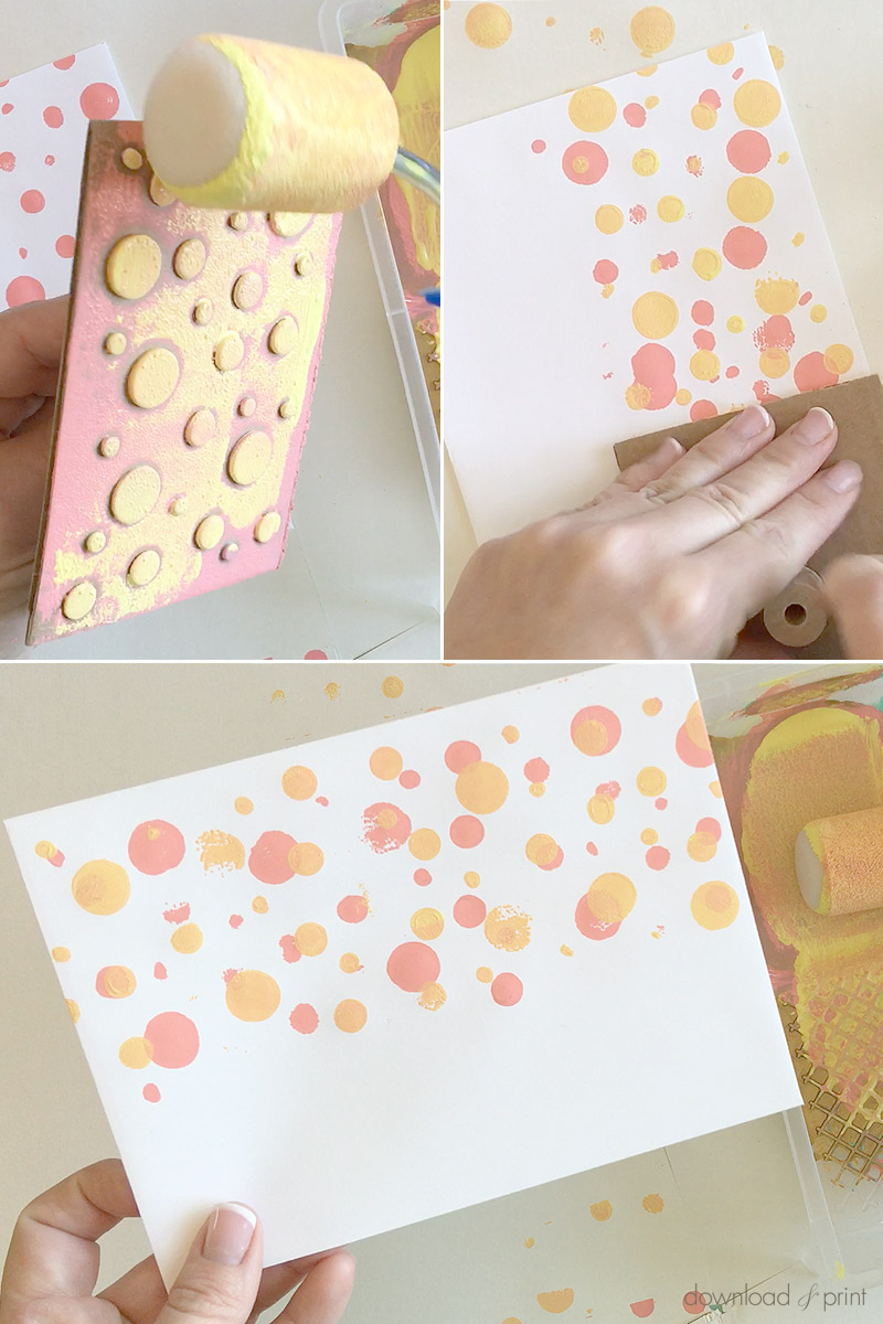 Print second color on DIY polka dot envelopes | Download & Print