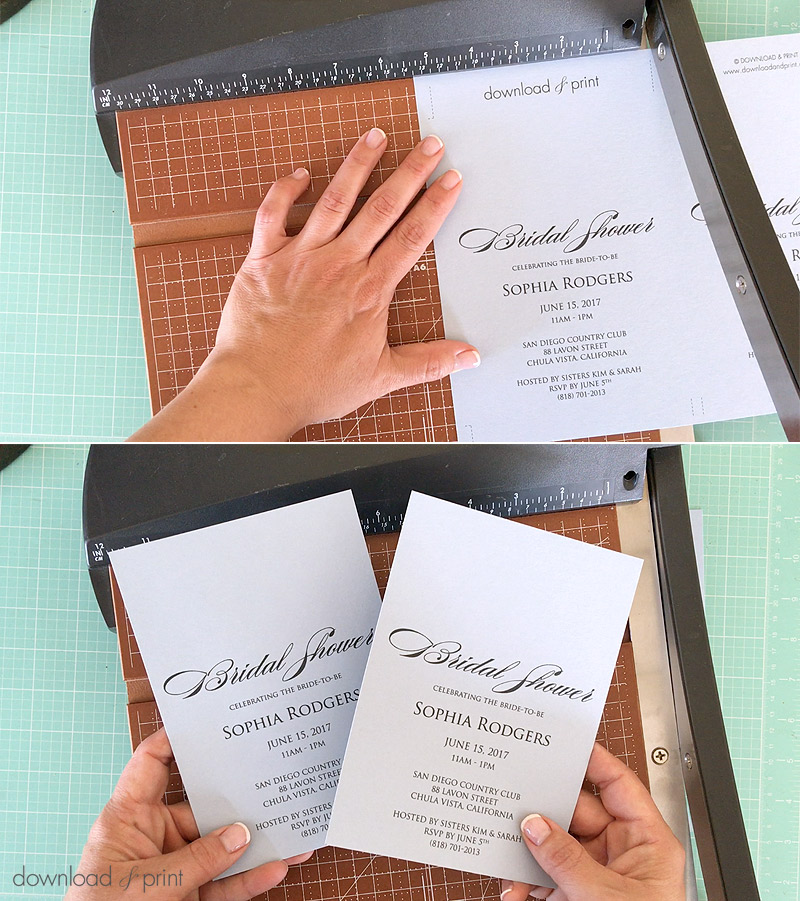 Trim free printable bridal shower invitation template | Download & Print