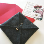 Felt Pochette with Vintage Flowers