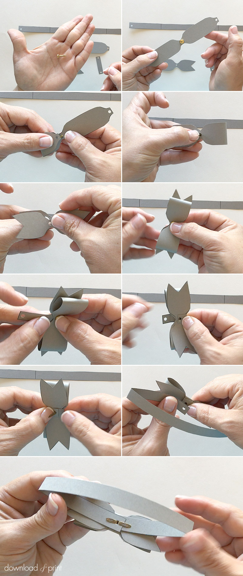 Asemble DIY bow tie belly band | Download & Print