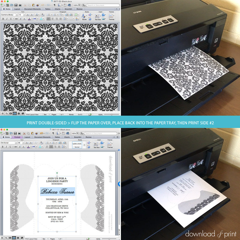 DIY Lace Up Corset Printable Invitation | Download & Print