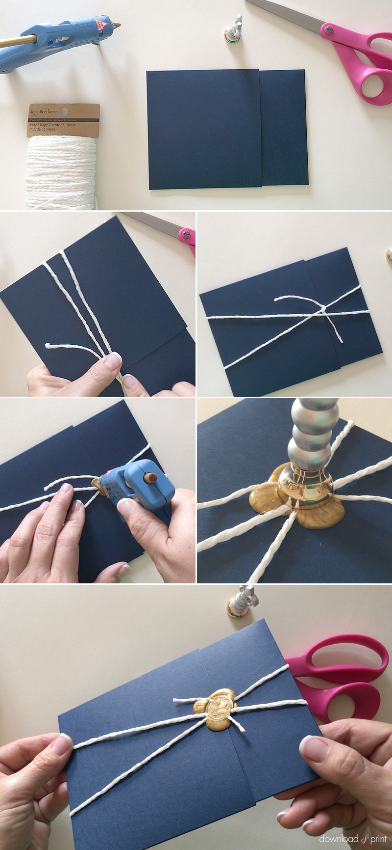 DIY Telescoping Pocket Nautical Wedding Invitation | Download & Print