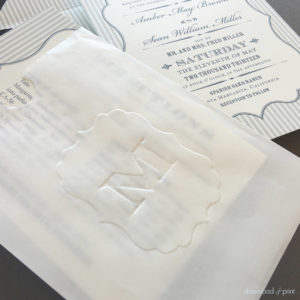 DIY embossed monogram wedding pouch | Download & Print