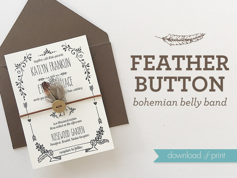 DIY feather belly band for a bohemian wedding | Download & Print